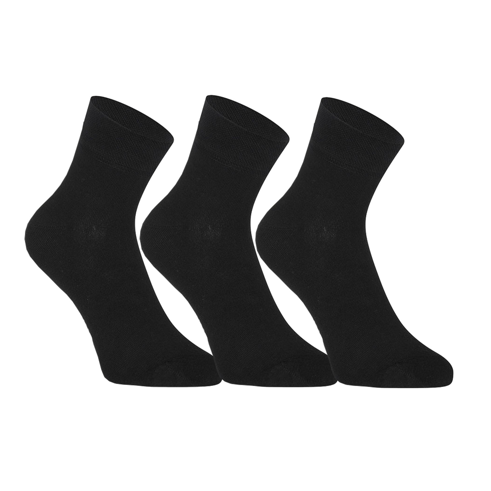 E-shop 3PACK ponožky Styx kotníkové bambusové černé