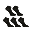 5PACK ponožky Gino bambusové černé (82005)