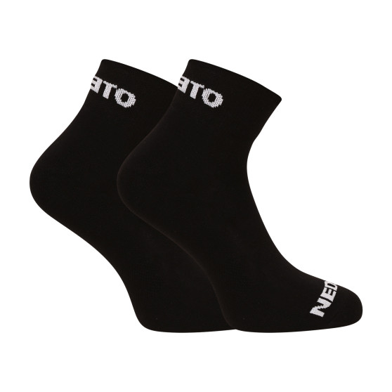 7PACK ponožky Nedeto kotníkové černé (7NDTPK001-brand)