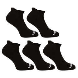 5PACK ponožky Nedeto nízké černé (5NDTPN001-brand)