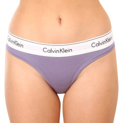 Dámské kalhotky brazilky Calvin Klein fialové (QF5981E-AIP)