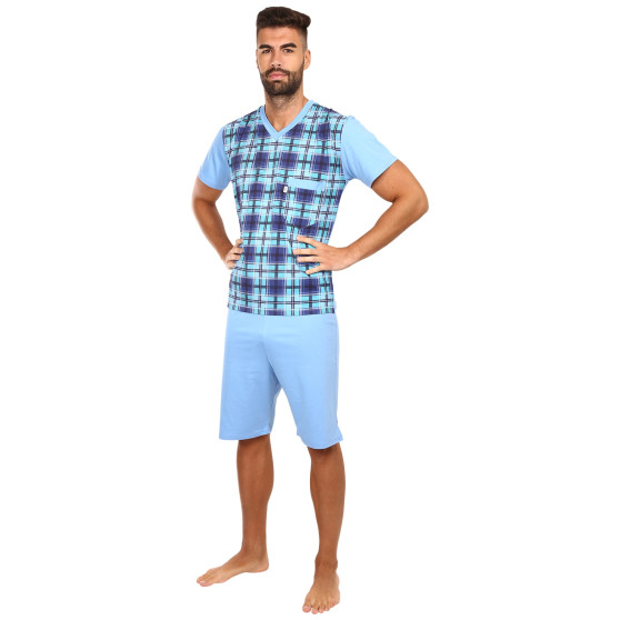 Pánské pyžamo Foltýn nadrozměr modré (FPKN13)