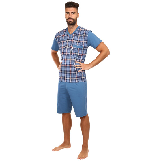 Pánské pyžamo Foltýn nadrozměr modré (FPKN14)