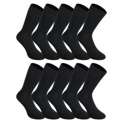 10PACK ponožky Styx vysoké bambusové černé (10HB960) 