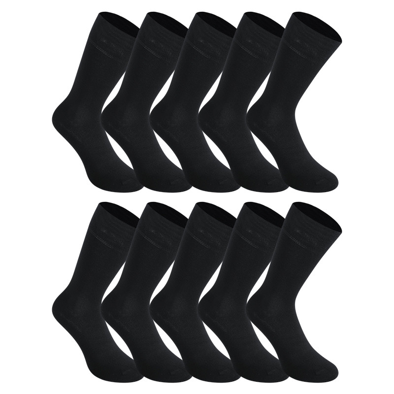 E-shop 10PACK ponožky Styx vysoké bambusové černé
