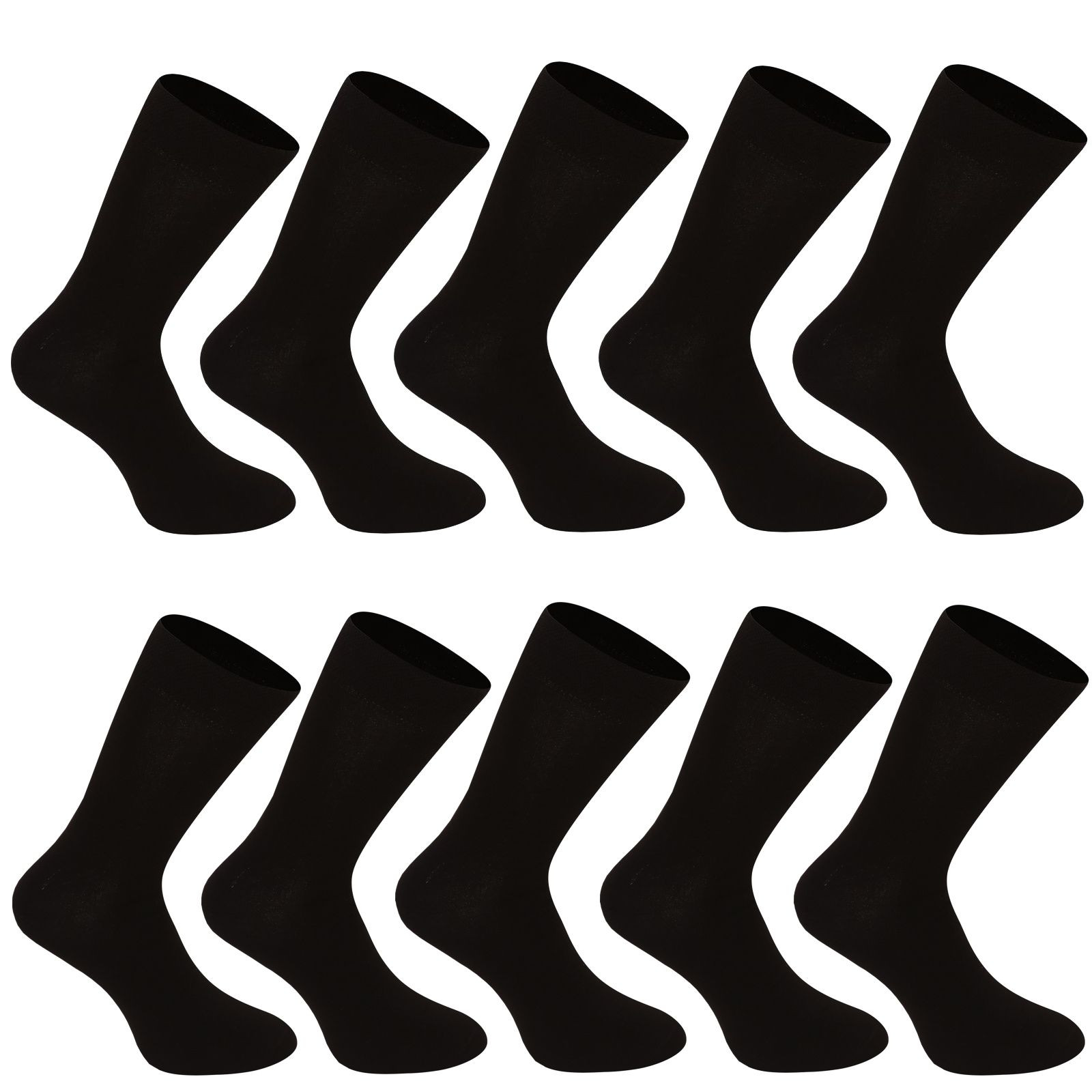E-shop 10PACK ponožky Nedeto vysoké bambusové černé