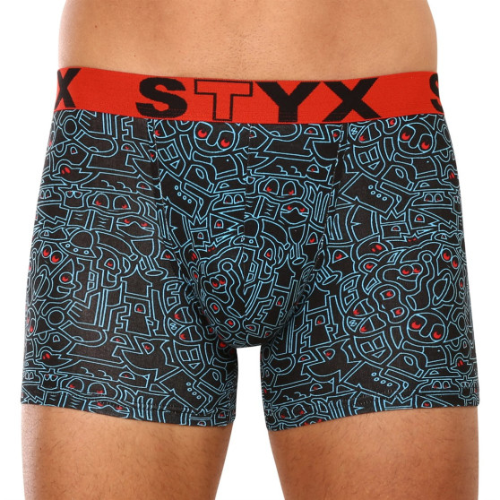 6PACK pánské boxerky Styx long art sportovní guma vícebarevné (6U12697124)