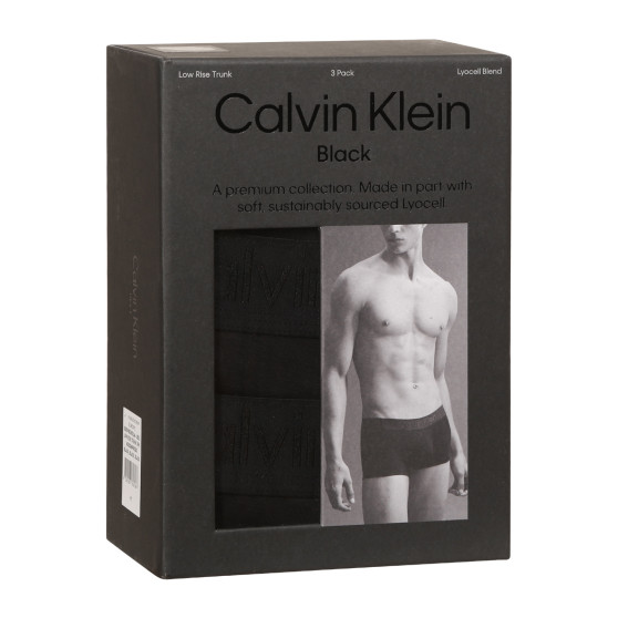 3PACK pánské boxerky Calvin Klein černé (NB3651A-UB1)