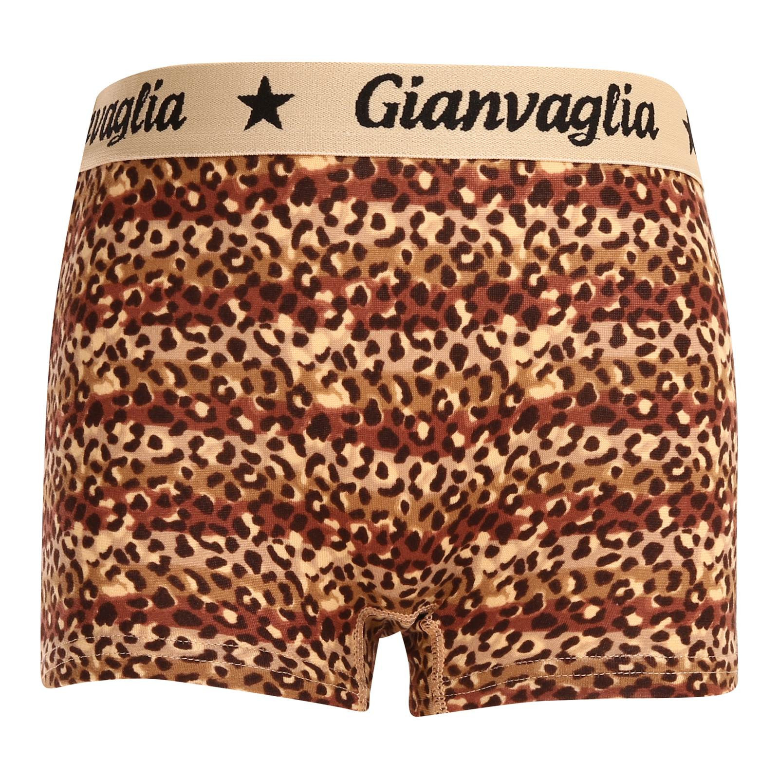 E-shop Dívčí kalhotky s nohavičkou boxerky Gianvaglia hnědé