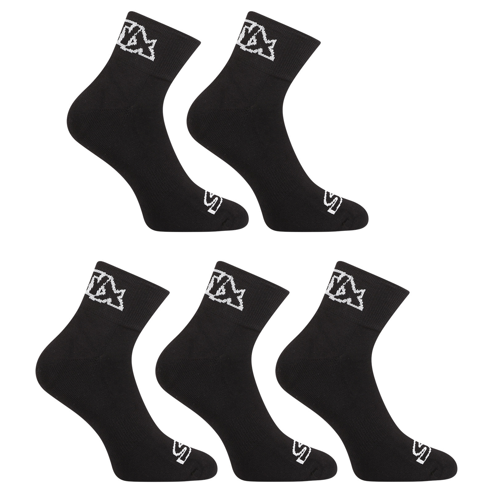 E-shop 5PACK ponožky Styx kotníkové černé