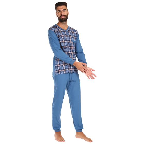Pánské pyžamo Foltýn modré (FPD15)