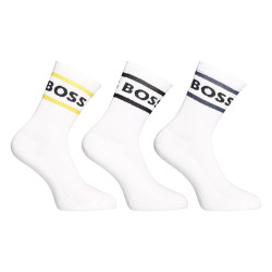 3PACK ponožky Hugo Boss vysoké bílé (50469371 106)