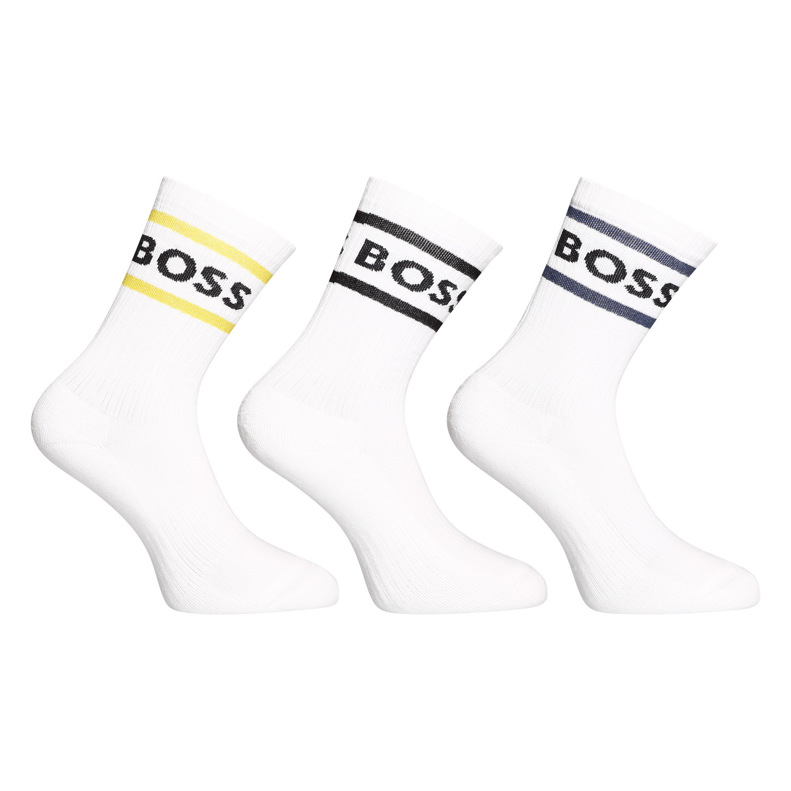 E-shop 3PACK ponožky BOSS vysoké bílé