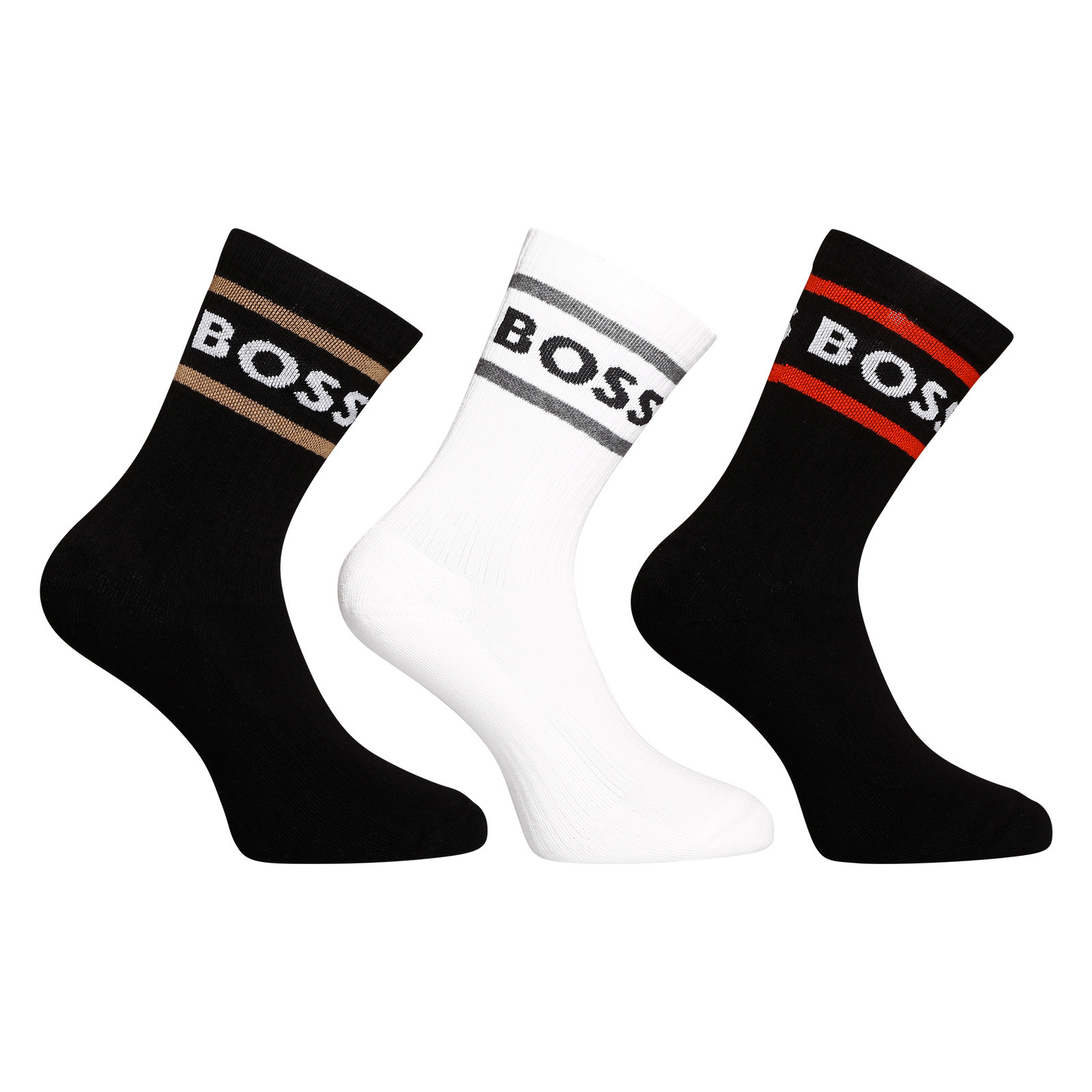 E-shop 3PACK ponožky BOSS vysoké vícebarevné