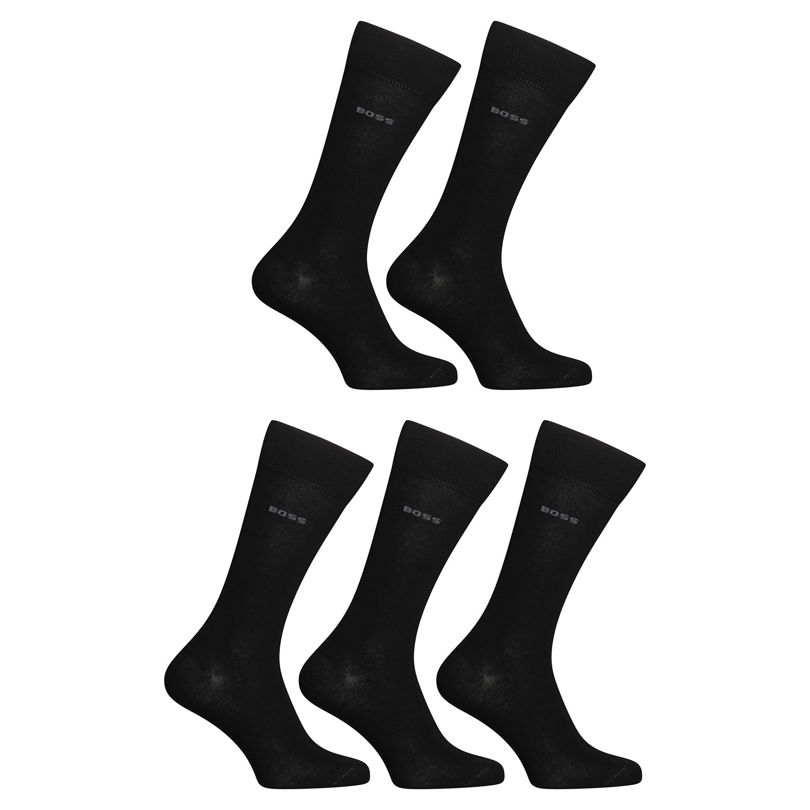 E-shop 5PACK ponožky BOSS vysoké černé