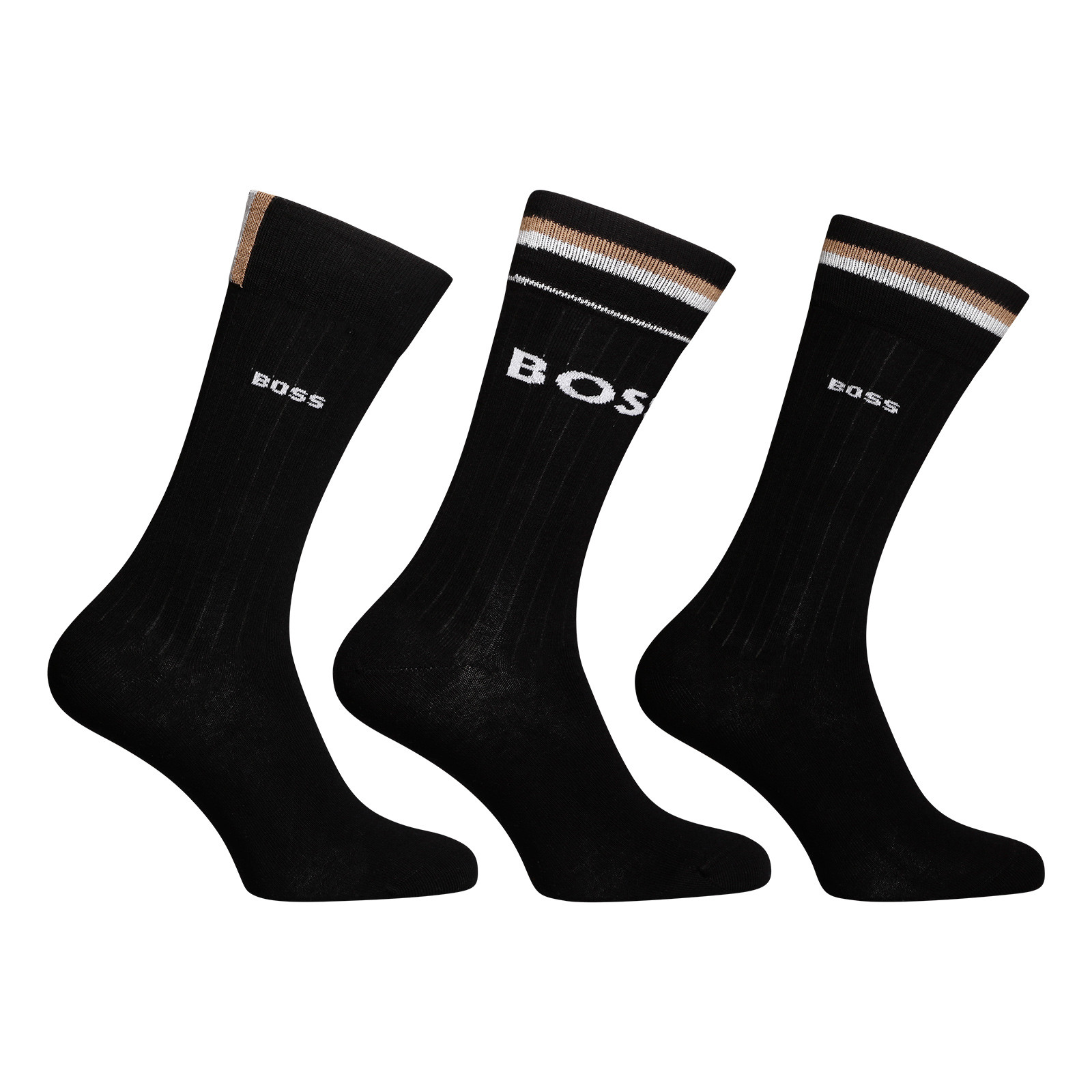 E-shop 3PACK ponožky BOSS vysoké černé