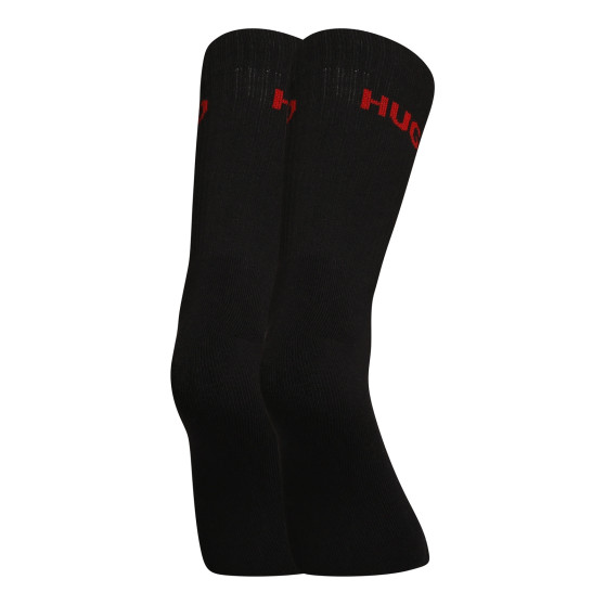 6PACK ponožky HUGO vysoké černé (50510187 001)