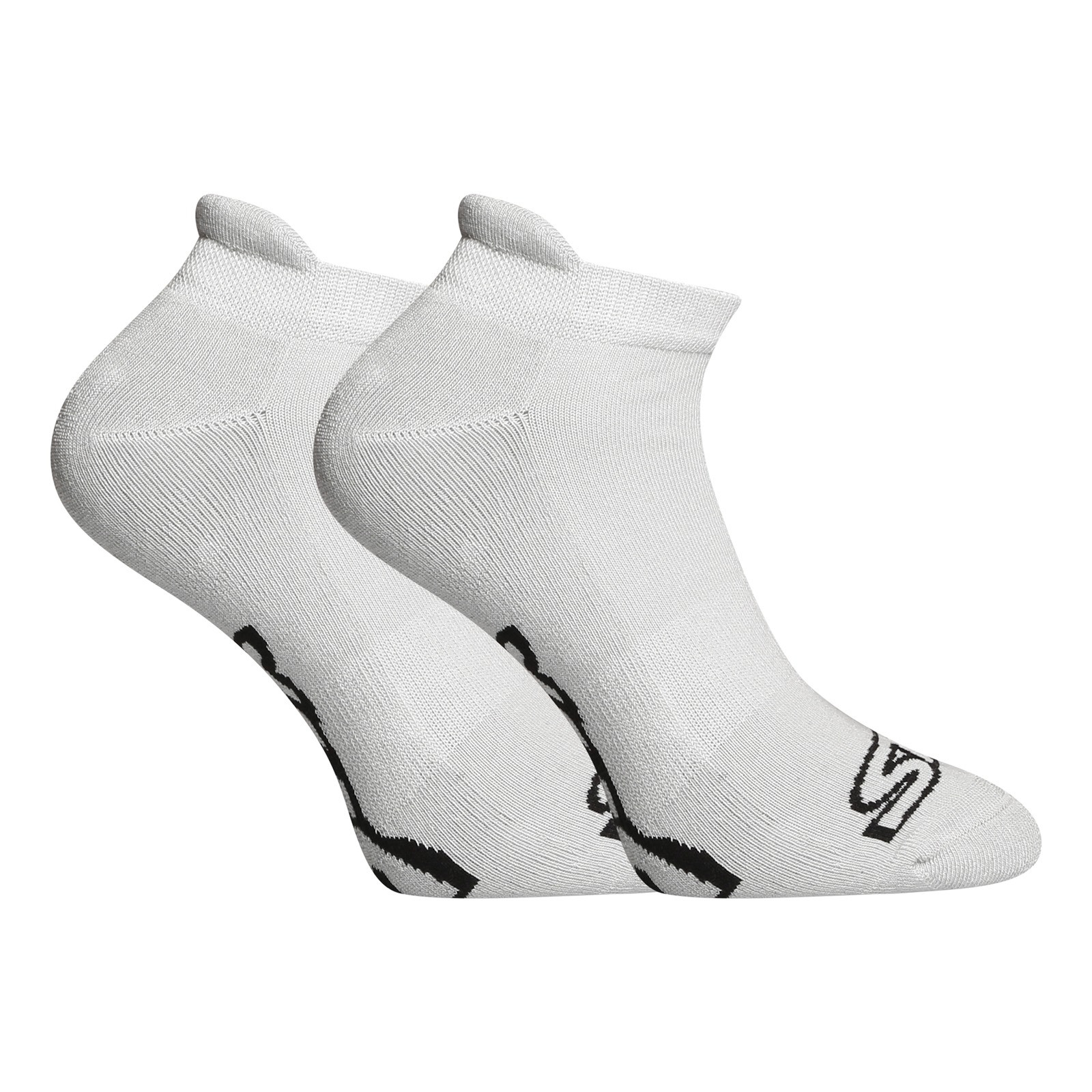 E-shop Ponožky Styx nízké šedé s černým logem