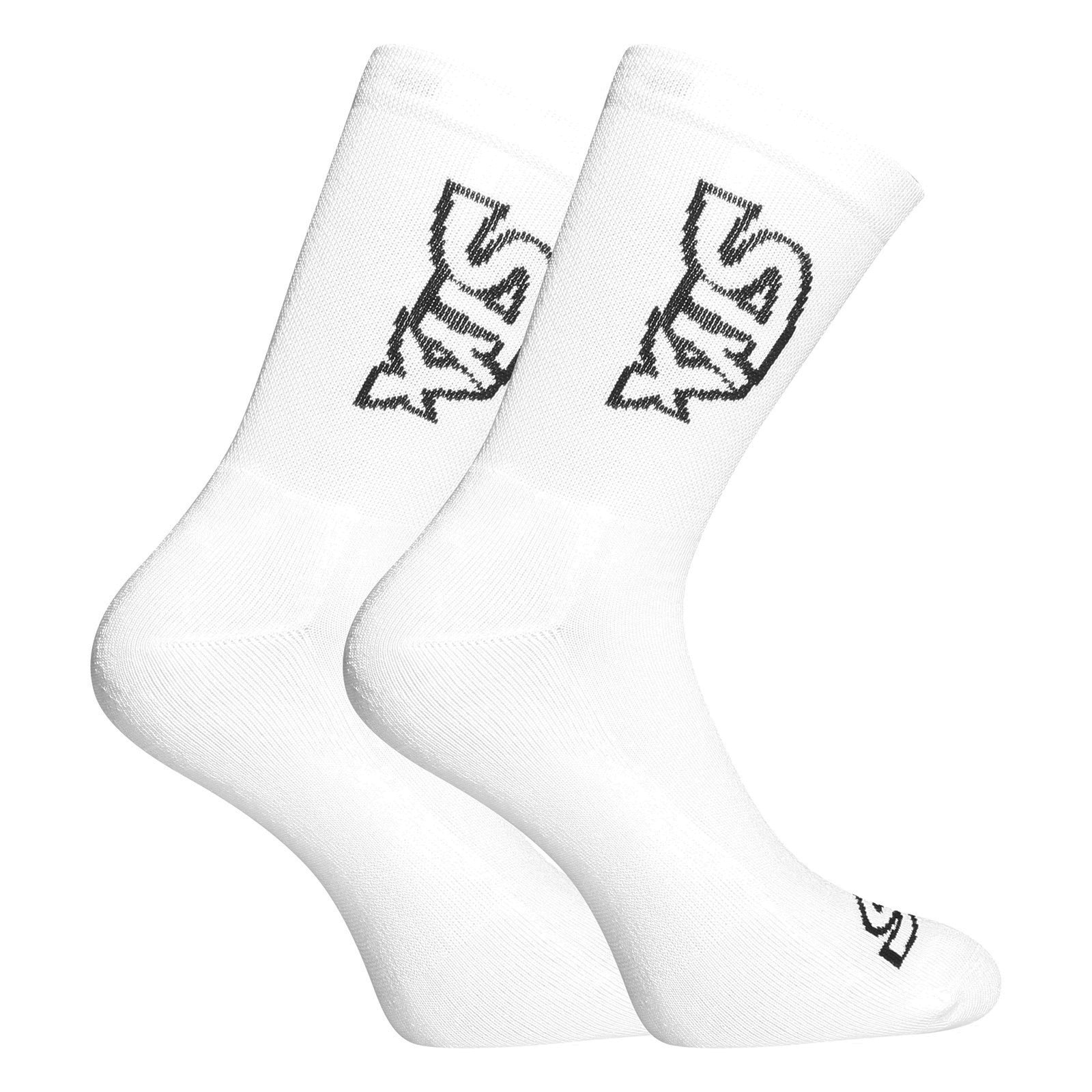 E-shop Ponožky Styx vysoké bílé s černým logem