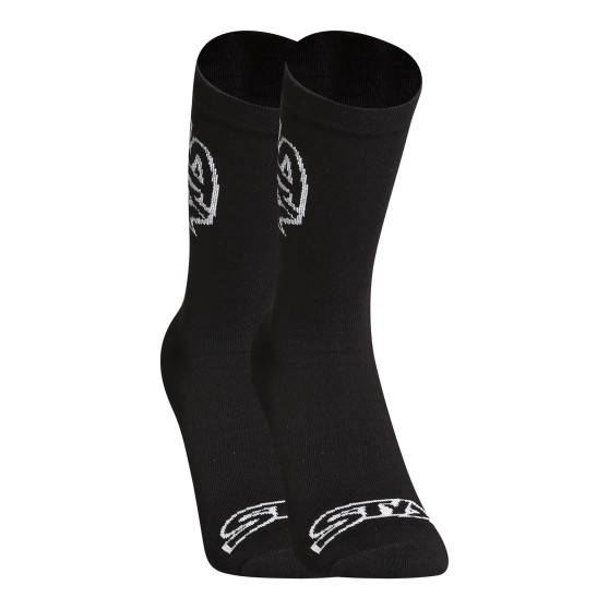 Ponožky Styx vysoké černé s bílým logem (HV960) 