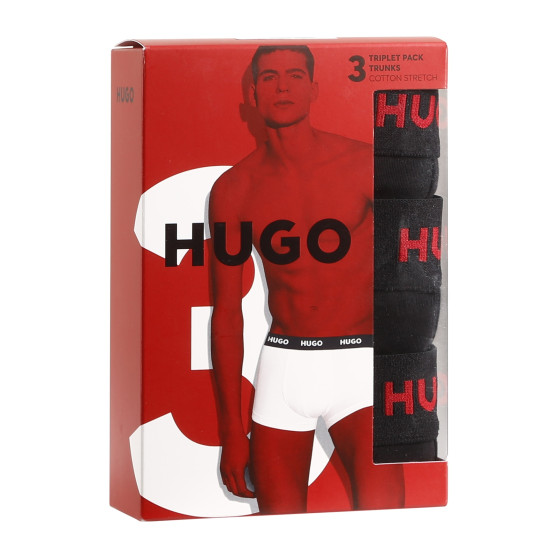 3PACK pánské boxerky Hugo Boss černé (50469766 994)