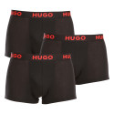 3PACK pánské boxerky HUGO černé (50496723 001)