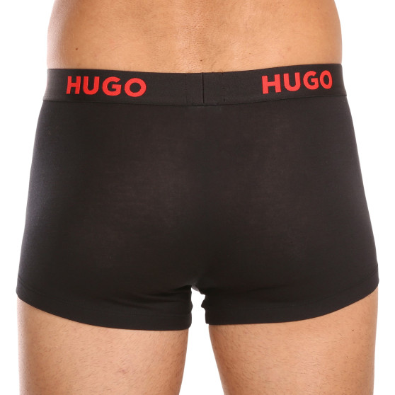 3PACK pánské boxerky HUGO černé (50496723 001)