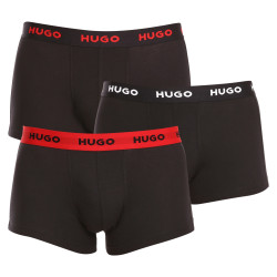 3PACK pánské boxerky Hugo Boss černé (50469766 010)