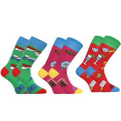 3PACK veselé ponožky Styx vysoké vícebarevné (H12515255)
