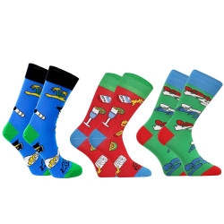 3PACK veselé ponožky Styx vysoké vícebarevné (H12505155)