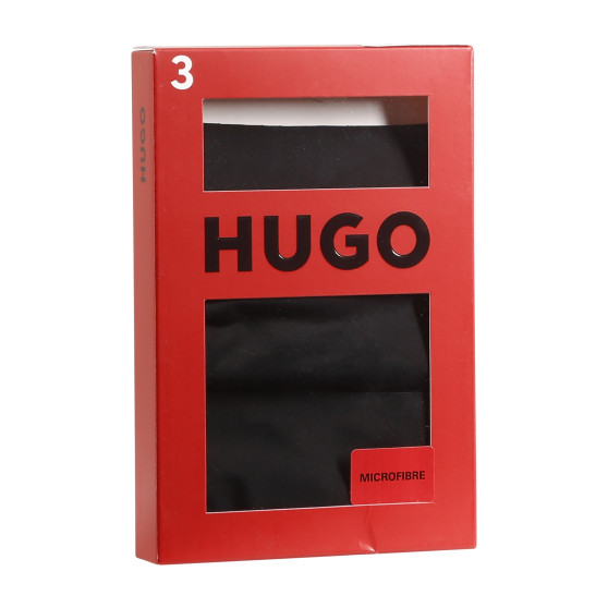 3PACK dámská tanga Hugo Boss bezešvé černá (50492489 001)