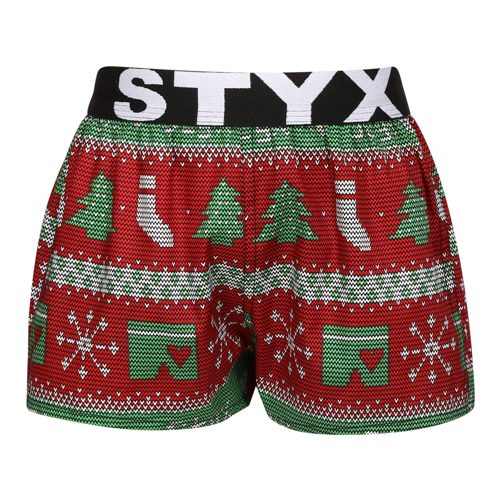 E-shop Dětské trenky Styx art sportovní guma Vánoce pletené