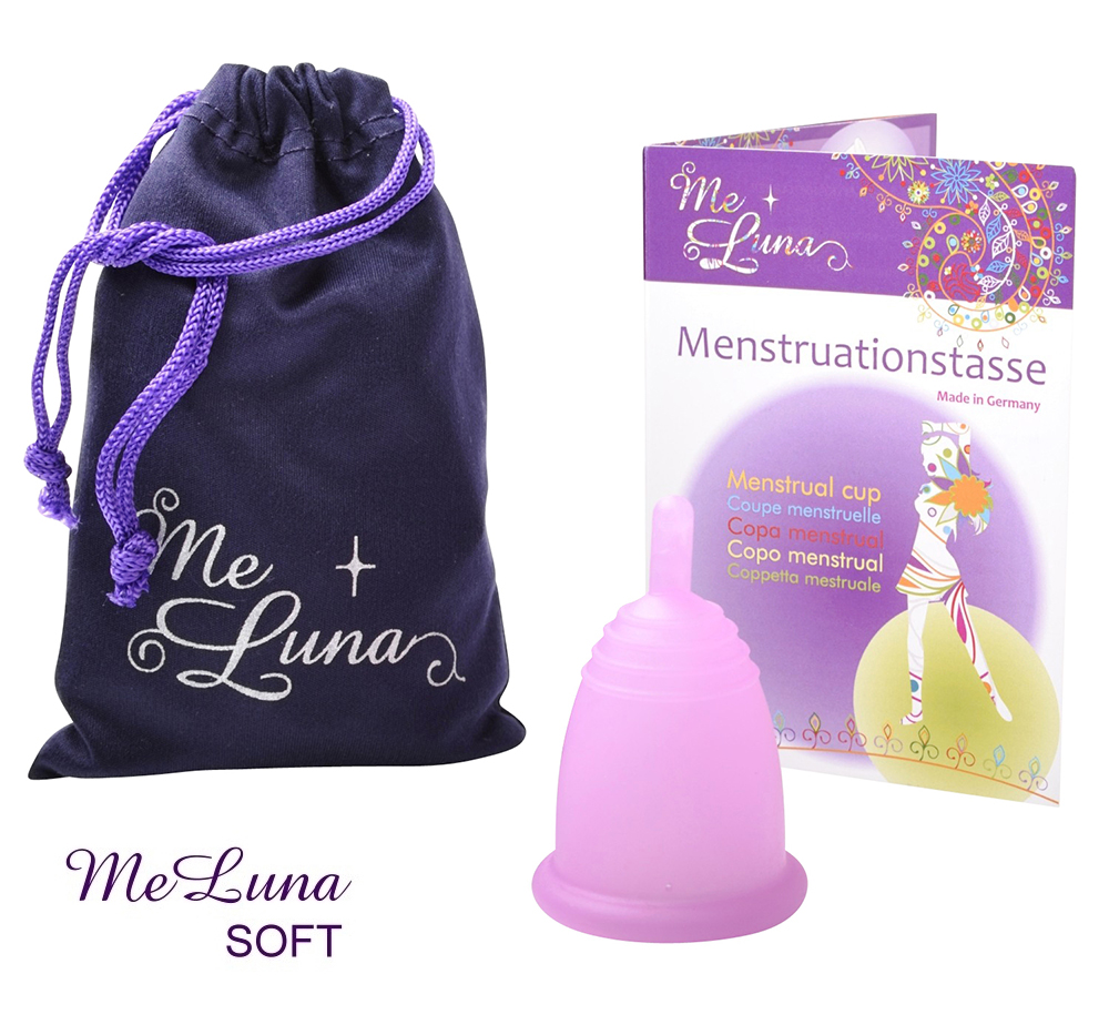 E-shop Menstruační kalíšek Me Luna Soft M se stopkou růžová