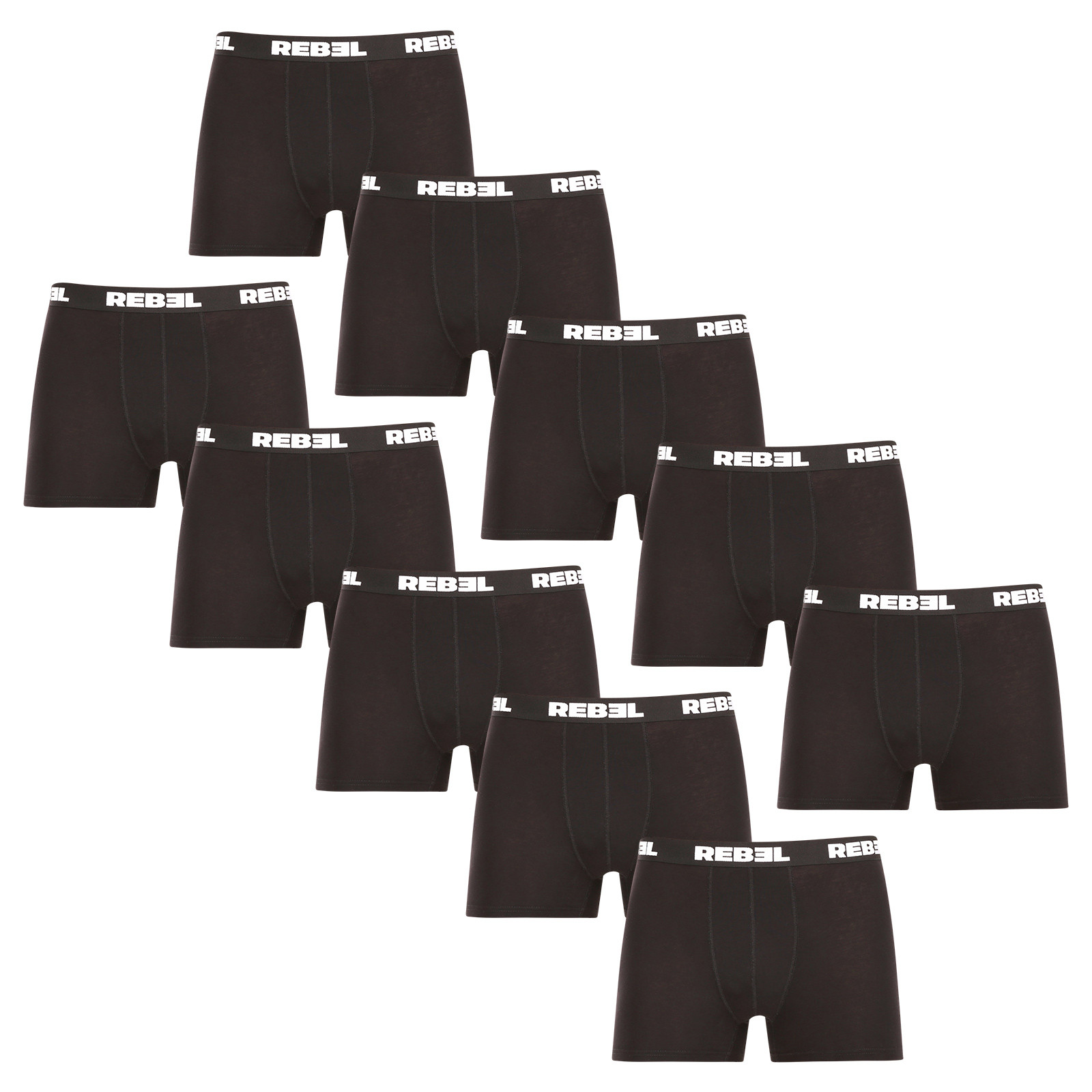 E-shop 10PACK pánské boxerky Nedeto Rebel černé