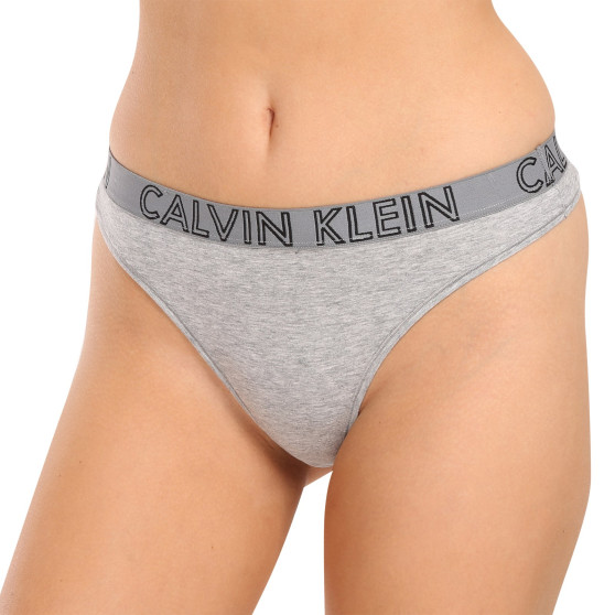 Dámská tanga Calvin Klein šedé