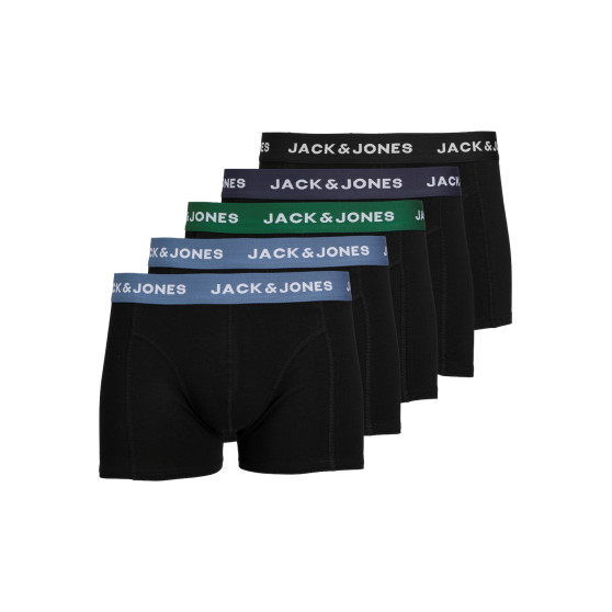5PACK pánské boxerky Jack and Jones černé (12254366)