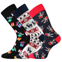 3PACK ponožky BOMA vícebarevné (christmas-mix C)