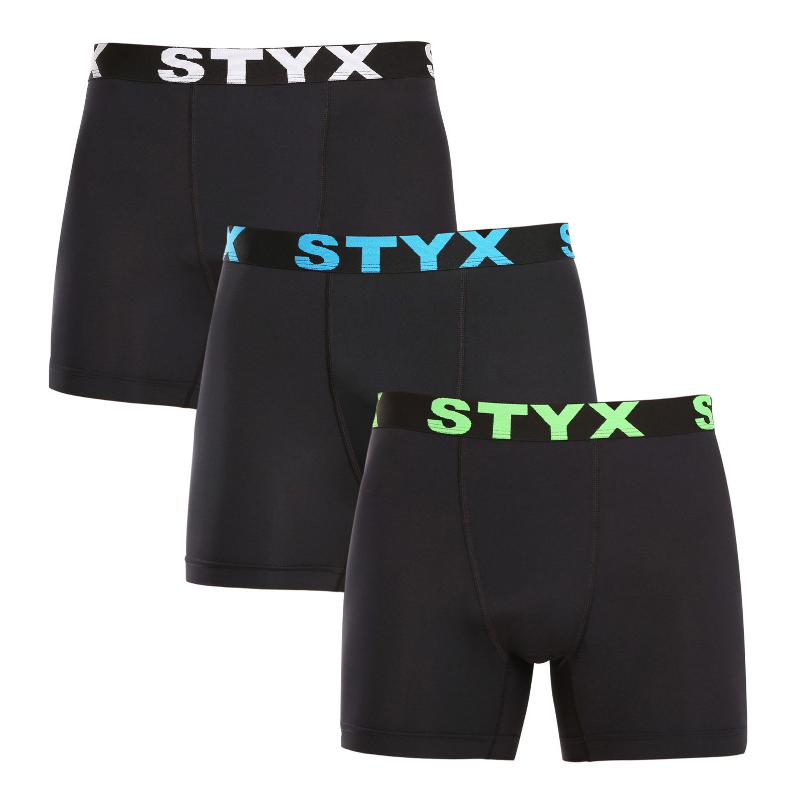 E-shop 3PACK pánské funkční boxerky Styx černé