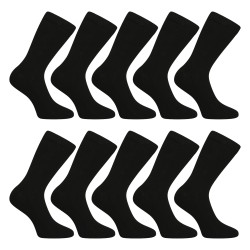 10PACK ponožky Nedeto vysoké černé (10NDTP1001)