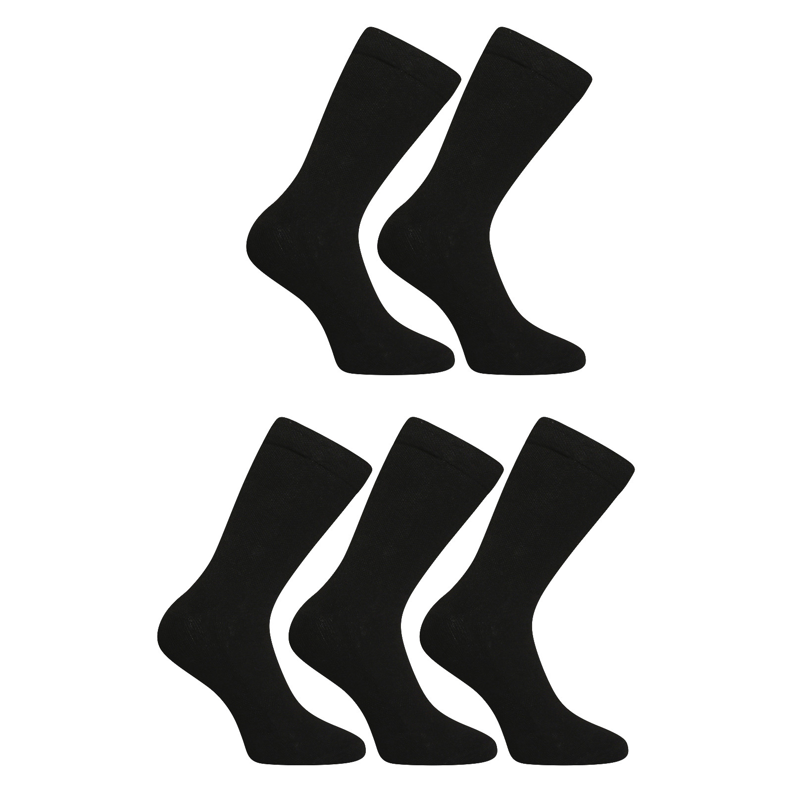 E-shop 5PACK ponožky Nedeto vysoké černé