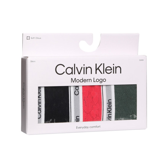 3PACK dámské kalhotky Calvin Klein nadrozměr vícebarevné (QD5080E-GP6)
