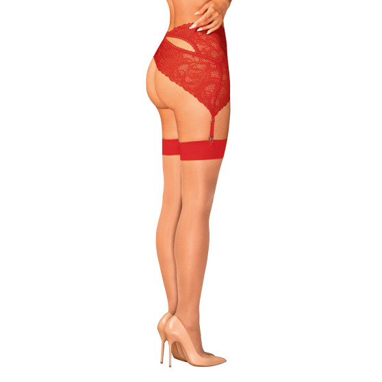Dámské punčochy Obsessive červené (S814 stockings)