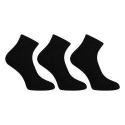 3PACK ponožky Nedeto kotníkové černé (3NDTPK1001)