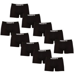 10PACK pánské boxerky Nedeto černé (10NB001b)