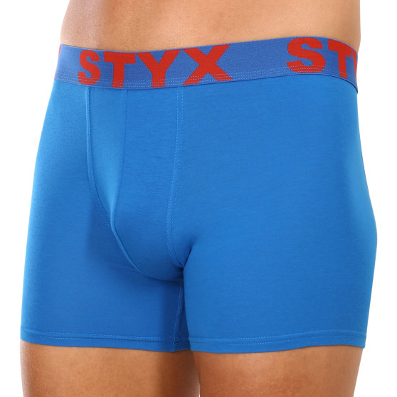 3PACK pánské boxerky Styx long sportovní guma modré (3U1167)