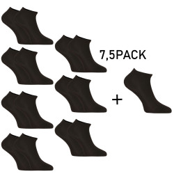 7,5PACK ponožky Nedeto nízké bambusové černé (75NPN001)