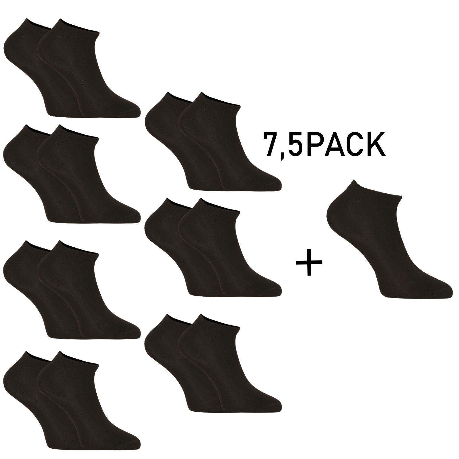 E-shop 7,5PACK ponožky Nedeto nízké bambusové černé