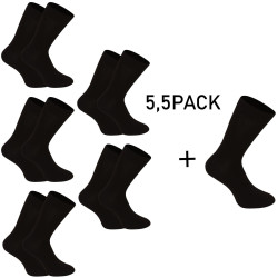 5,5PACK ponožky Nedeto vysoké bambusové černé (55NP001)