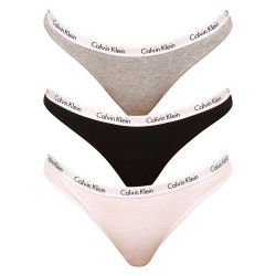 Sokolovská 3PACK dámské kalhotky Calvin Klein vícebarevné (QD3588E-999)