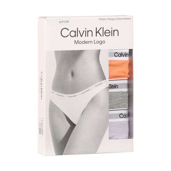 3PACK dámská tanga Calvin Klein vícebarevná (QD5209E-NPA)